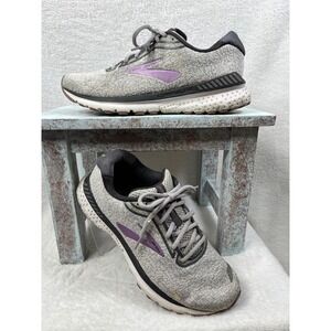 Brooks Adrenaline‎ GTS 20 Women Wide D Running Sneakers Size 10.5 Gray Purple